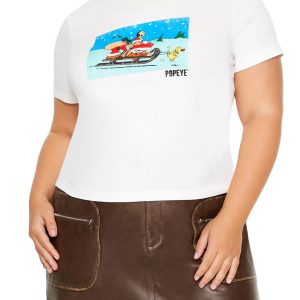Plus Size Popeye Christmas Baby Tee