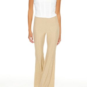 Glitter High-Rise Flare Pants
