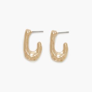 Hammered Geo Drop Earrings