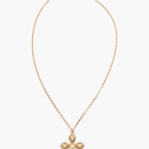 Iridescent Cross Pendant Necklace