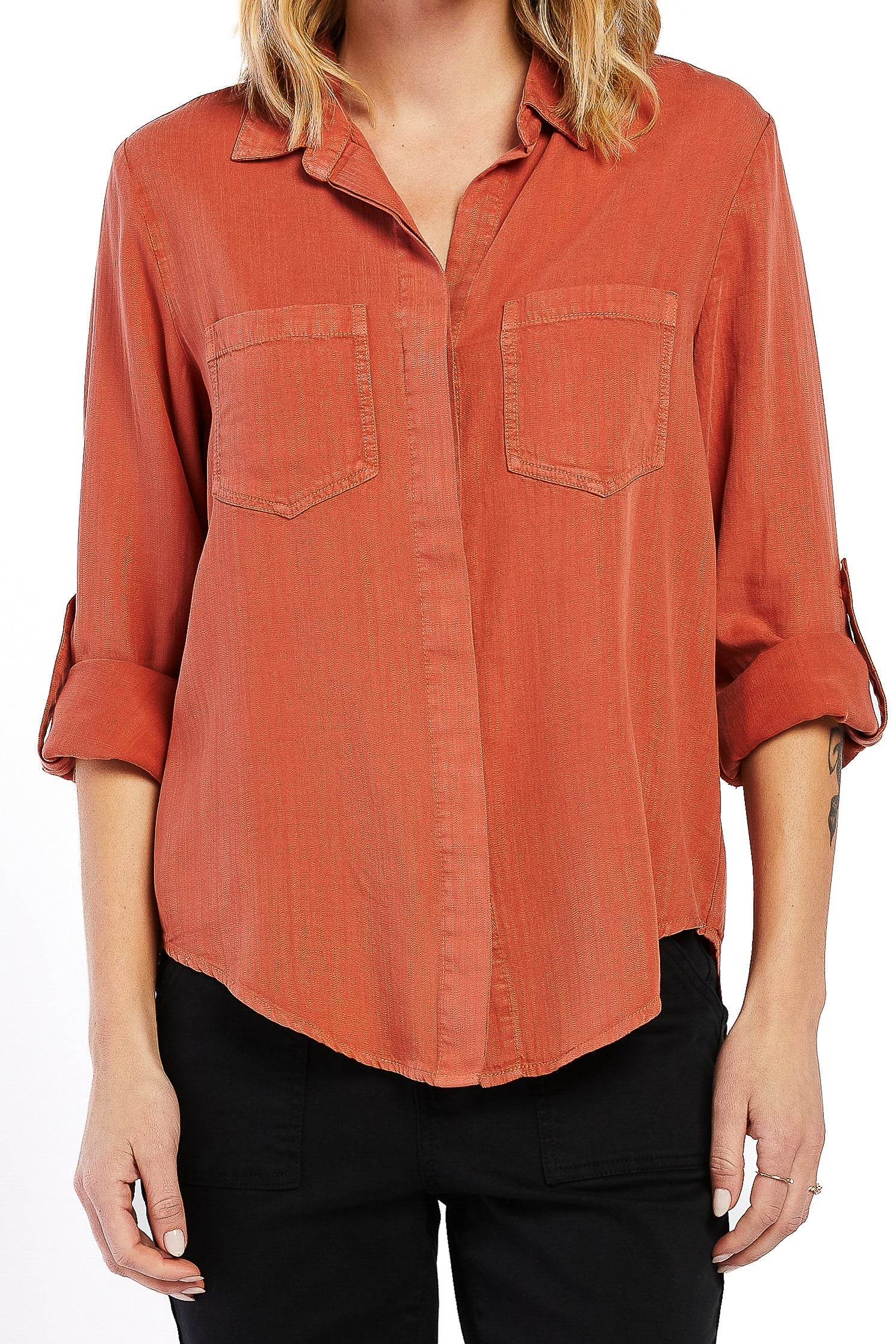 Riley Rolled Tab Sleeve Button Down Shirt - Image 2